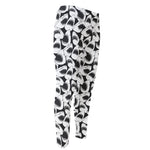 White And Grey Shark Pattern Print Men's Compression Pants