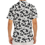 White And Grey Shark Pattern Print Men's Deep V-Neck Shirt