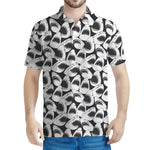 White And Grey Shark Pattern Print Men's Polo Shirt
