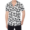 White And Grey Shark Pattern Print Men's Shirt