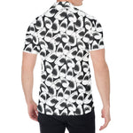 White And Grey Shark Pattern Print Men's Shirt