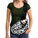 White And Grey Shark Pattern Print Pet Sling Carrier