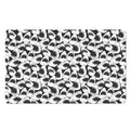 White And Grey Shark Pattern Print Polyester Doormat