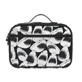 White And Grey Shark Pattern Print Portable Lunch Bag