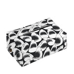 White And Grey Shark Pattern Print Rectangle Tissue Box Cover