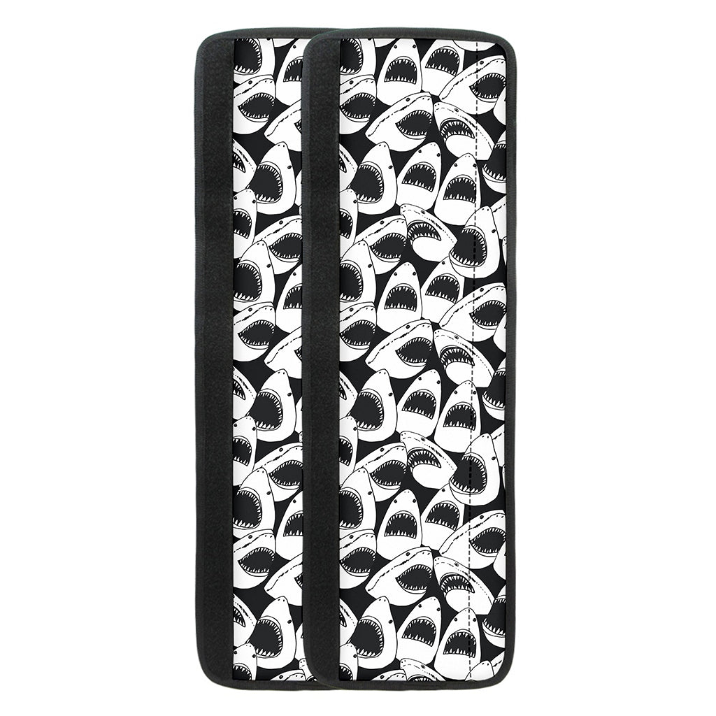 White And Grey Shark Pattern Print Refrigerator Handle Covers
