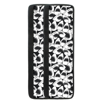 White And Grey Shark Pattern Print Refrigerator Handle Covers