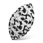 White And Grey Shark Pattern Print Rugby Ball