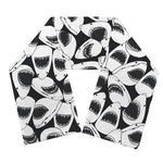 White And Grey Shark Pattern Print Scarf