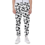 White And Grey Shark Pattern Print Scuba Joggers