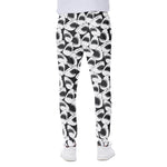 White And Grey Shark Pattern Print Scuba Joggers