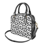 White And Grey Shark Pattern Print Shoulder Handbag