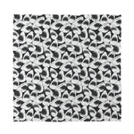 White And Grey Shark Pattern Print Silk Bandana