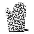 White And Grey Shark Pattern Print Single Oven Mitt