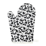 White And Grey Shark Pattern Print Single Oven Mitt