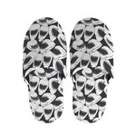 White And Grey Shark Pattern Print Slippers