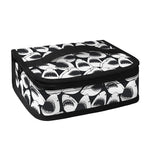 White And Grey Shark Pattern Print Small Lunch Bag