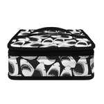 White And Grey Shark Pattern Print Small Lunch Bag