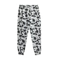 White And Grey Shark Pattern Print Sweatpants