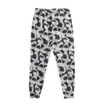 White And Grey Shark Pattern Print Sweatpants