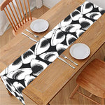 White And Grey Shark Pattern Print Table Runner