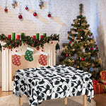 White And Grey Shark Pattern Print Tablecloth