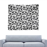 White And Grey Shark Pattern Print Tapestry