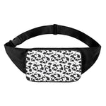 White And Grey Shark Pattern Print Waist Bag
