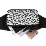 White And Grey Shark Pattern Print Waist Bag