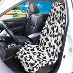 White And Grey Shark Pattern Print Waterproof Car Seat Cover