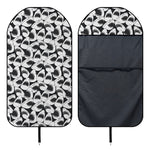 White And Grey Shark Pattern Print Waterproof Car Seat Cover