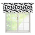 White And Grey Shark Pattern Print Window Valance