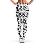 White And Grey Shark Pattern Print Women's Leggings