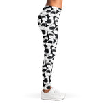 White And Grey Shark Pattern Print Women's Leggings