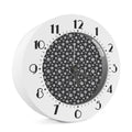 White And Grey Snowflake Pattern Print Alarm Clock