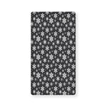 White And Grey Snowflake Pattern Print Baby Crib Sheet