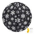 White And Grey Snowflake Pattern Print Basketball