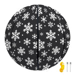 White And Grey Snowflake Pattern Print Basketball