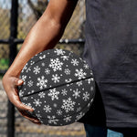 White And Grey Snowflake Pattern Print Basketball