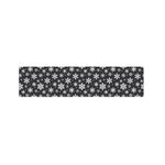 White And Grey Snowflake Pattern Print Bed Runner