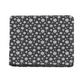 White And Grey Snowflake Pattern Print Bifold Wallet