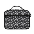 White And Grey Snowflake Pattern Print Briefcase Bible Bag