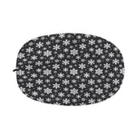 White And Grey Snowflake Pattern Print Car Side Mirror Covers