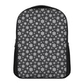 White And Grey Snowflake Pattern Print Casual Backpack