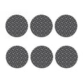 White And Grey Snowflake Pattern Print Coaster Set