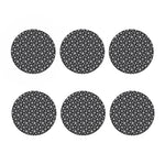 White And Grey Snowflake Pattern Print Coaster Set