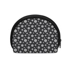 White And Grey Snowflake Pattern Print Coin Purse