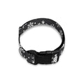 White And Grey Snowflake Pattern Print Dog Collar