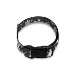 White And Grey Snowflake Pattern Print Dog Collar