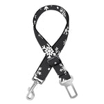 White And Grey Snowflake Pattern Print Dog Seat Belt